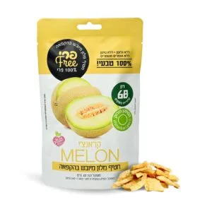 שקית חטיף מלון פריך מיובש בהקפאה, 100% פרי