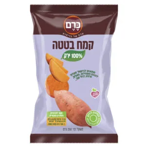 שקית קמח בטטה 100% ירק של כרם עם תמונת בטטות