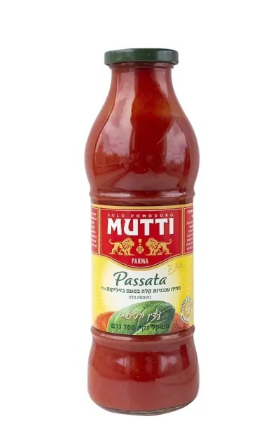מחית עגבניות עם בזיליקום (PASSATA BASILICO)
