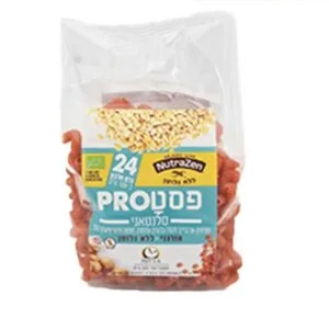 אריזת פסטה מעדשים אדומות ללא גלוטן של NutraZen