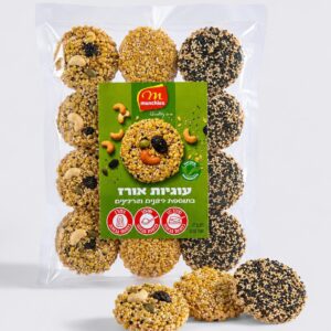 עוגיות אורז מתוקות בתוספת דגנים וגרעינים