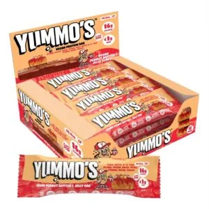 מארז חטיפי חלבון YUMMO'S בטעם חמאת בוטנים וריבה, טבעוני וללא גלוטן