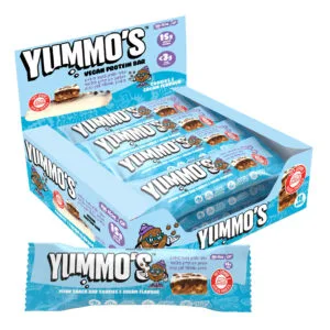מארז חטיפי חלבון YUMMO'S בטעם עוגיות ושמנת, טבעוני וללא גלוטן
